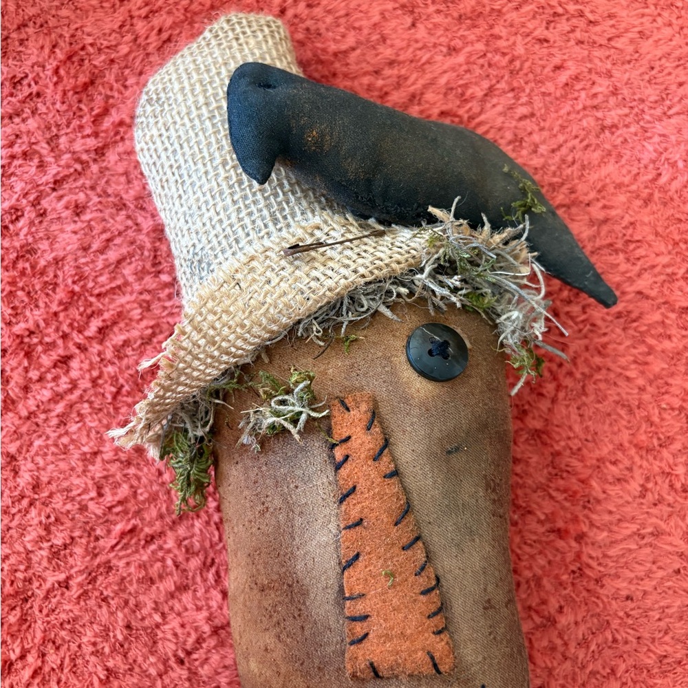 Handcrafted Rustic Scarecrow Stick - image 6
